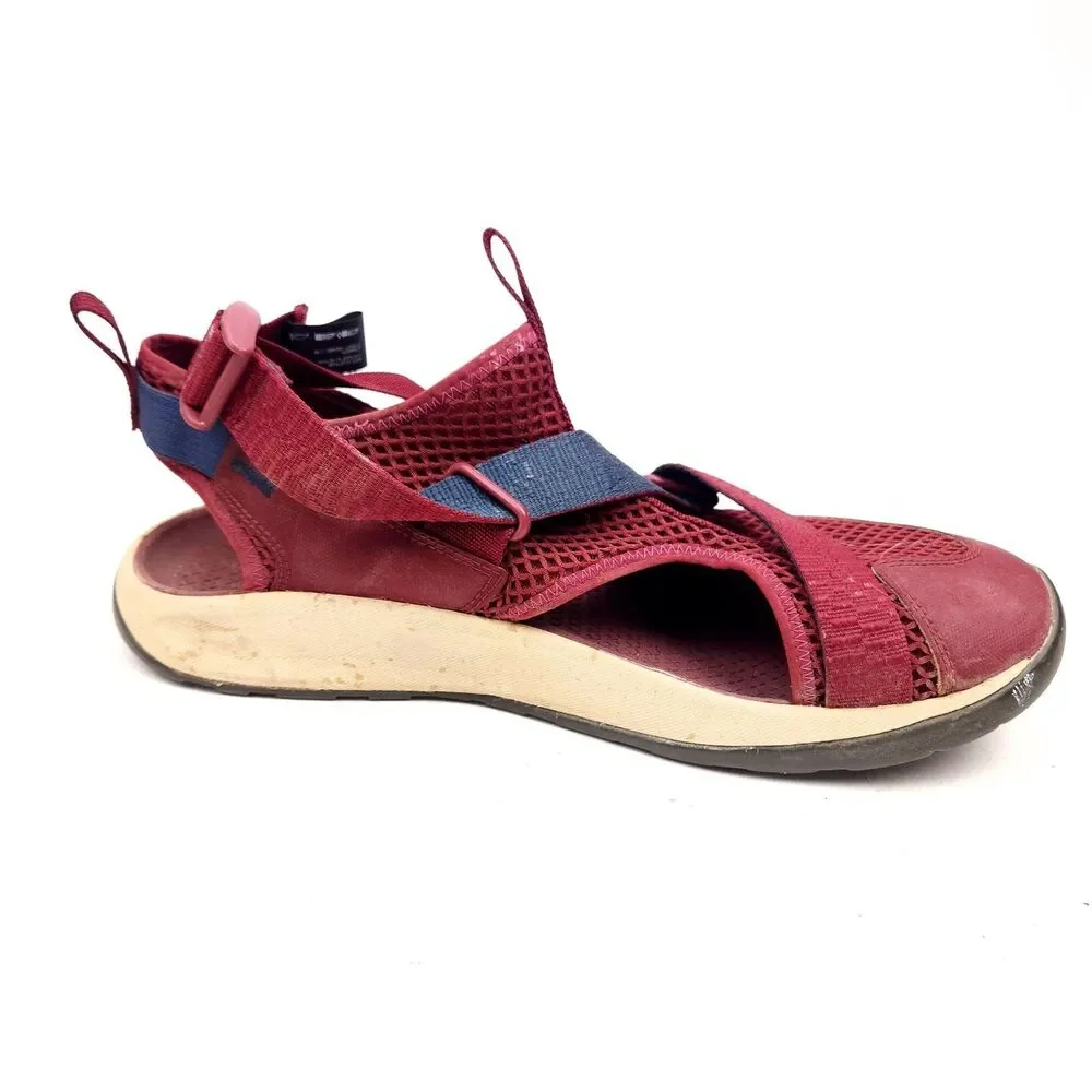 Chaco Odyssey Mens Size 11 Red Burgundy Hiking Shoes Sandals Trekking J106473